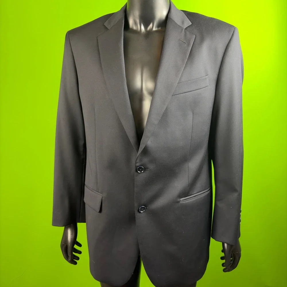 Brooks Brothers 1818 Madison Estrato Trabaldo Togna Wool Blazer 42L Black